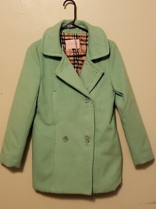 mint green winter coat
