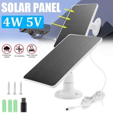 4W 5V Solar Panel for USB Power CCTV Camera Security Cam Battery Charger Outdoor