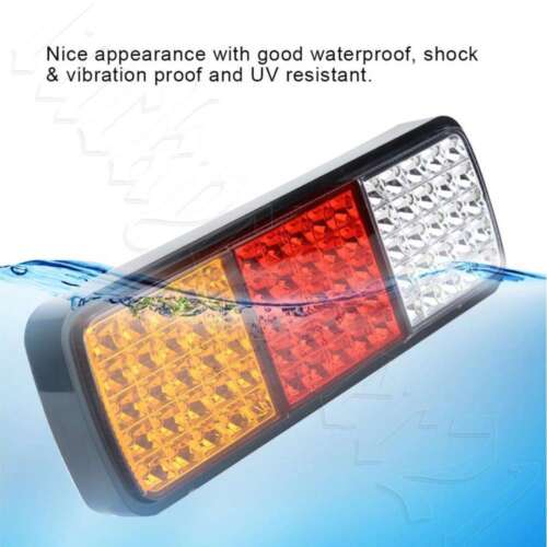 2 X 75 LED Tail Lights Stop Reverse Indicator 12V Ute Trailer Caravan Truck Boat - Picture 12 of 12