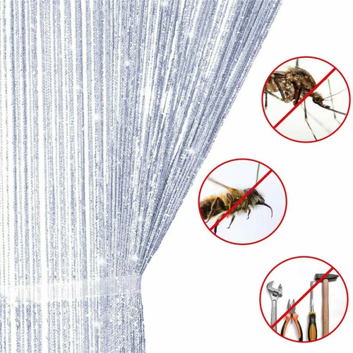 Fadenvorhang Fadengardine.Insektenschutz Fadenstore Gardinen Deko Türvorhang DIY - Bild 1 von 20