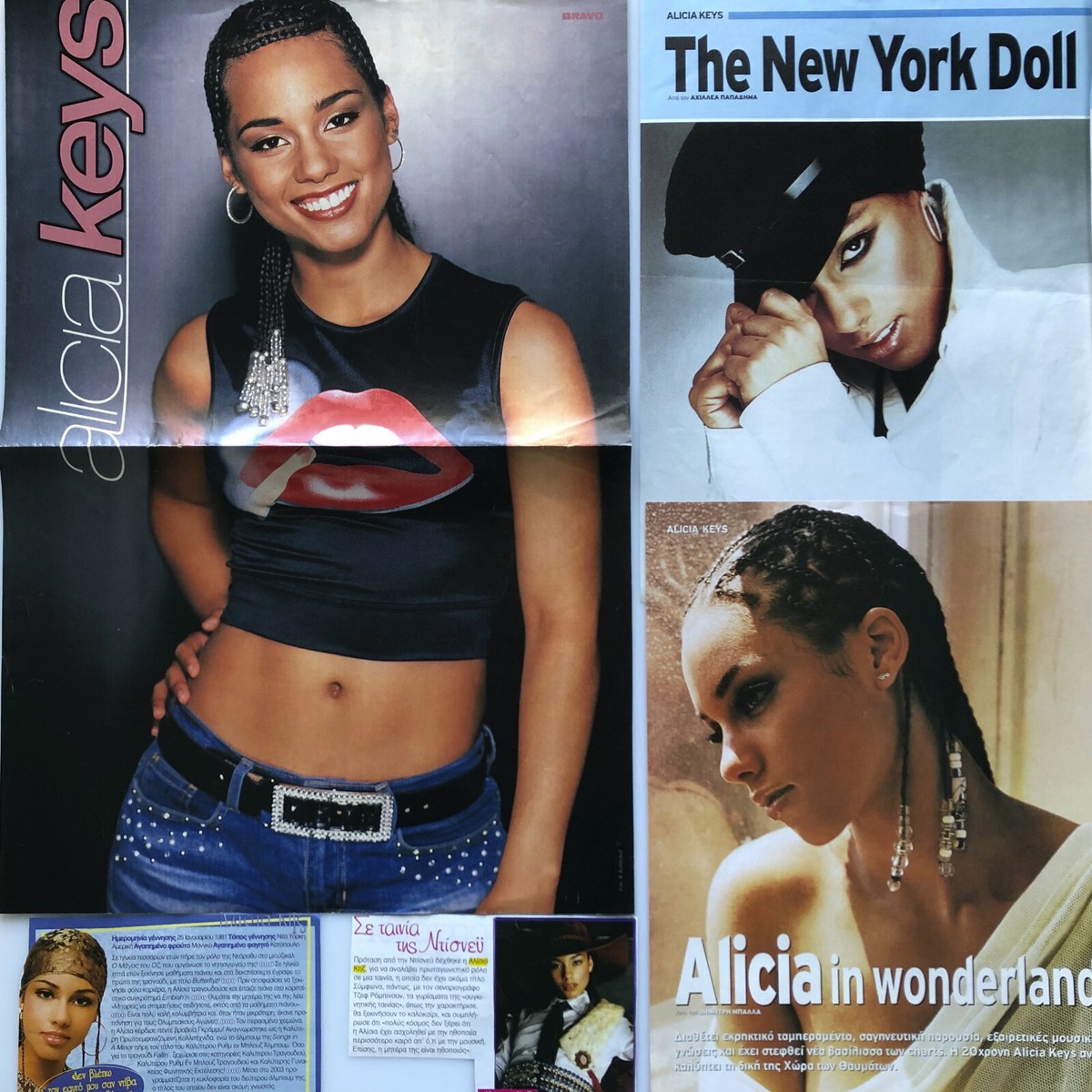 ALICIA KEYS Magazine Clippings and Posters + CD, HUGE European lot