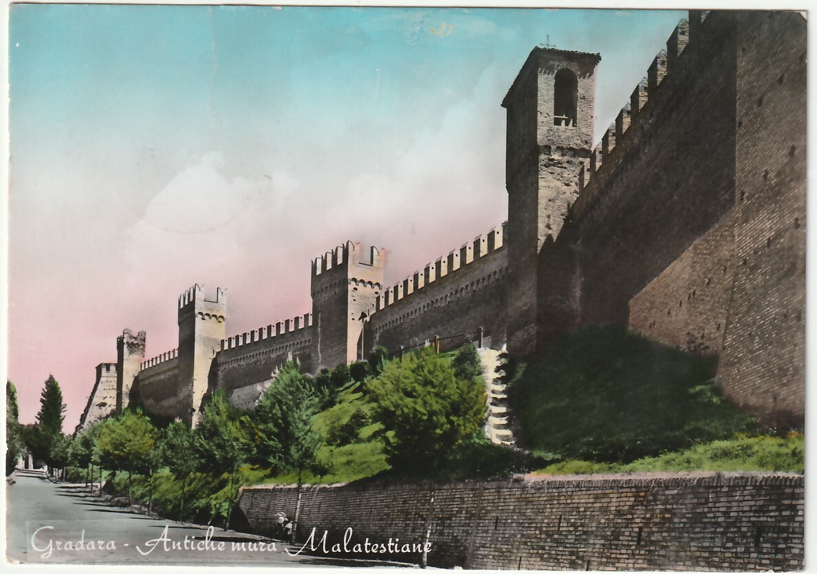 GRADARA - PESARO - ANTICHE MURA MALATESTIANE - VIAGG. 1959 -43245-