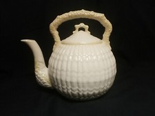 Vtg Belleek Limpet Pattern Hot Water Teapot a...