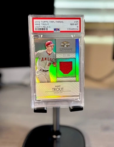 2012 Mike Trout Topps Triple Threads Unity Game Used Patch /36 SP Psa 8📈 Pop 3