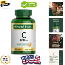 Nature's Bounty 1000mg Vitamin C Caplets 100 Count Immune Support Antioxidant