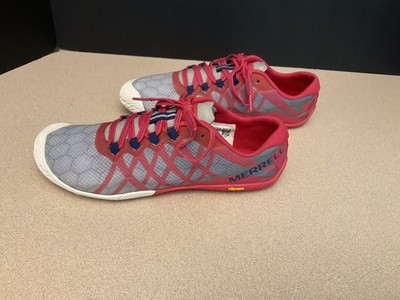 Womens Merrell Vapor Glove 3 Pink/Multi Barefoot Vibram Running Shoes. Size 7.
