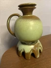 Vintage Frankoma Plainsman Green Carafe w Lid Warmer Stand Burner