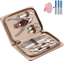 Stainless Steel Nail Clippers Toenail Ingrown Clipper Set 15In 1 Pedicure Person