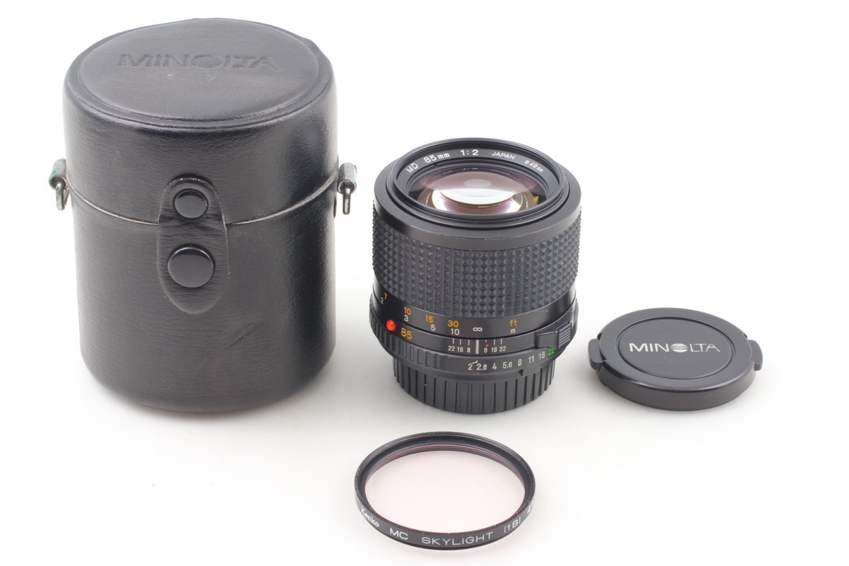 MINT w/Case】Minolta MD ROKKOR 85mm F2 MC MD Mount Lens From JAPAN