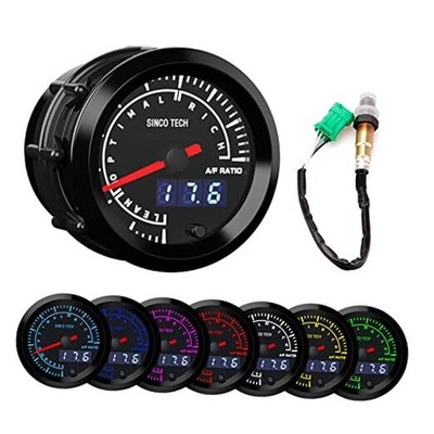 52mm Afr Gauge Car Meter Digital Display Pointer 7 Colors Backlight A/F Meter