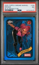 2025 Topps Chrome Marvel Bronze Blue Refractor #190 PSA 7