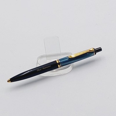 Pelikan Souverän Kugelschreiber K400 Blau Marmoriert Gravur 