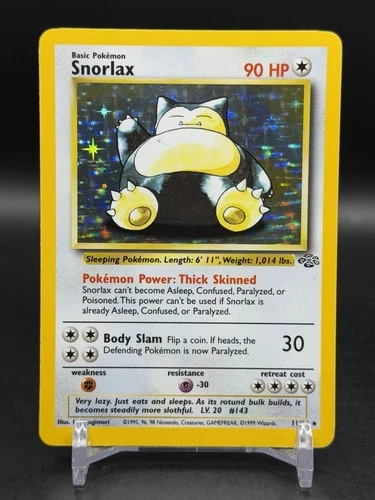 Snorlax Holo Rare 11/64 1999 Pokemon Jungle English WOTC NM