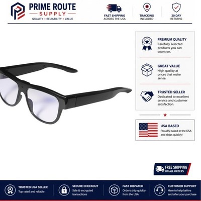 1080P HD Camera Glasses   Lightweight Smart Specs for Outdoor Activities