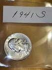 1941-S Washington 25C Silver Quarter / UNC