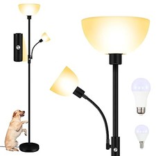 Floor Lamps for Living Room Black, 71" Tall Pole Black Floor Lamp With Bulb 