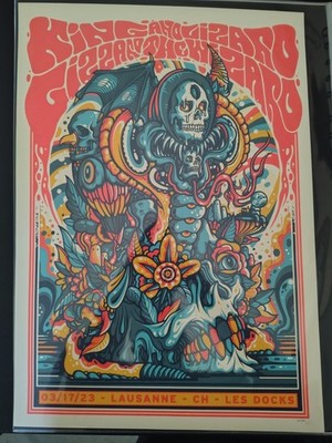 King Gizzard & The Lizard Wizard Lausanne, Swit.  3/17/2023 Poster Drew Millward