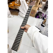 24 Fret 25.5 Scale Length Electric Guitar Neck Maple Ebony Fretboard Replacement