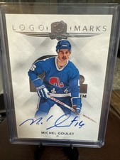 2024-25 UD The Cup Logomarks Autograph Michel Goulet Quebec Nordiques