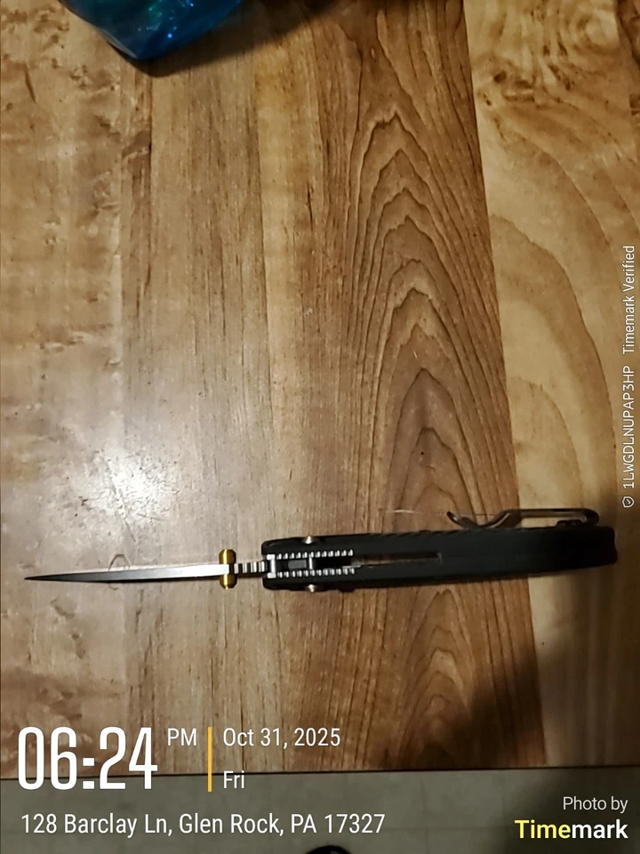 Cuchillo de Bolsillo Mini Freek 565BK-02 Hecho en Banco Parte Mango de Goma Hoja S30v Foto 3 de 4