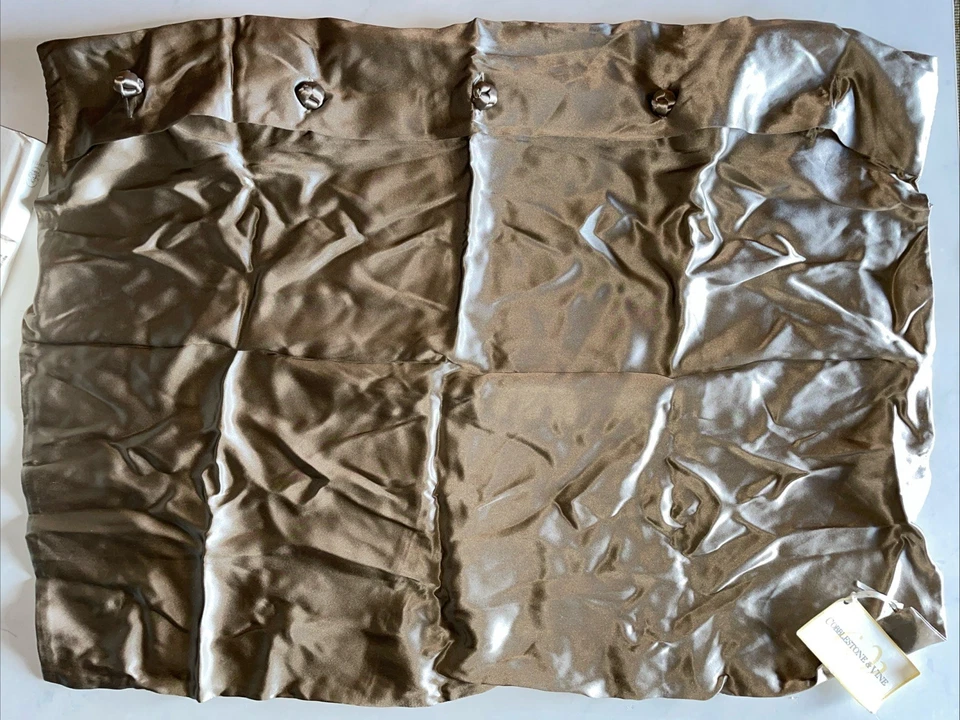 JUEGO DE 2 FUNDAS ESTÁNDAR 100 % SEDA ANN GISH $338 cada una color: topo Foto 2 de 4