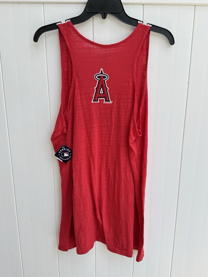 NWT Soft As A Grape Angels Baseball Racerback Long Tank Top Sheer - Image 2 of 4