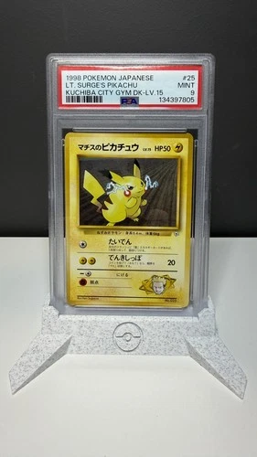 1998 Pikachu POKEMON JPN KUCHIBA CITY GYM DECK LV.15 #25 LT SURGE PIKACHU PSA 9