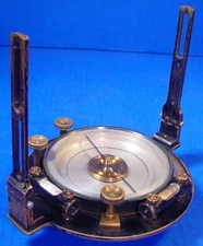 1895 Gurley Pocket Railroad Compass w/Orig. Leather Case