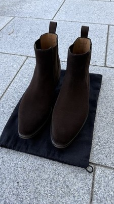 Carlos Santos Chelsea Boot, Dark Brown Suede in 8.5 UK