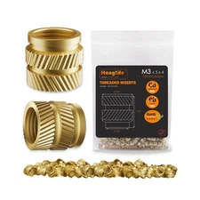 HANGLIFE Heat-Set Threaded Inserts, M3 Heat Set Insert for 3D Printing Compon...