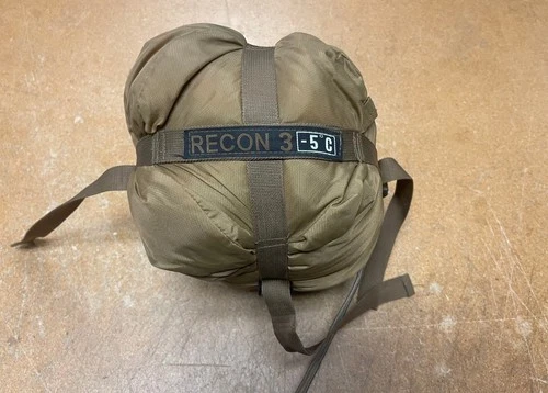 Recon 3 Sleeping Bag System -5C Coyote Tan Sleeping bag with compression sack