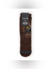 Stance Star Wars Jawa Crew Socks Kids Large Boys Girls Disney Brown NWT