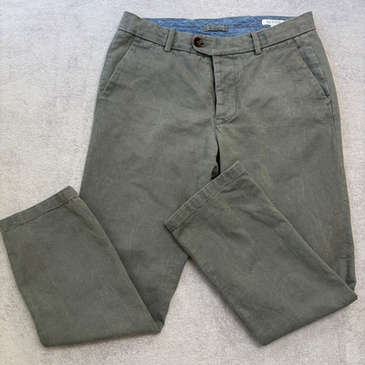 Gustin Straight Washed Gray Canvas Chino 34 made in USA trouser measures 32''x29''
