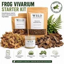 Frog Vivarium Starter Kit Bioactive Substrate Moss Cork Leaf Litter
