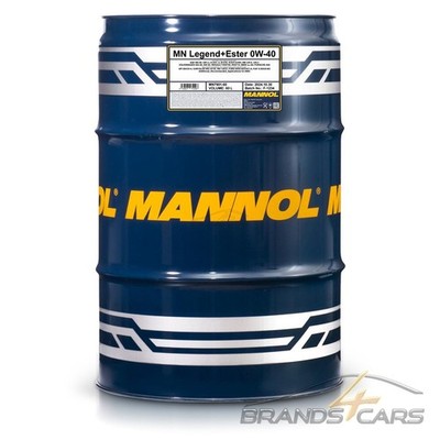 MANNOL 60 L LEGEND+ESTER 0W-40 MOTORÖL FÜR VW 505 RN17 MB 229.5 BMW FIAT FORD #