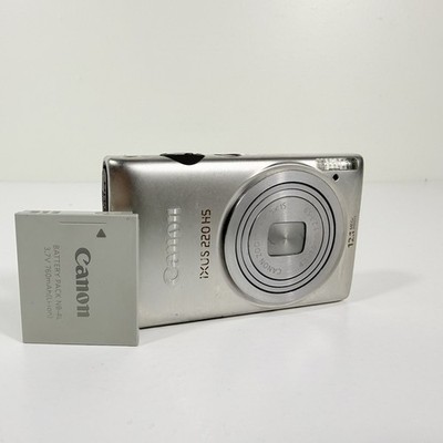 Canon IXUS 220 HS/ELPH 300 HS Digital Camera 12.1 MP Silver Rare Vintage Working