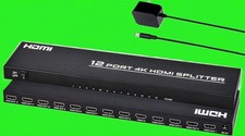 4K HDMI Splitter 1 in 12 Out Powered HDMI Distributor Support 4Kx2K 30Hz Full H