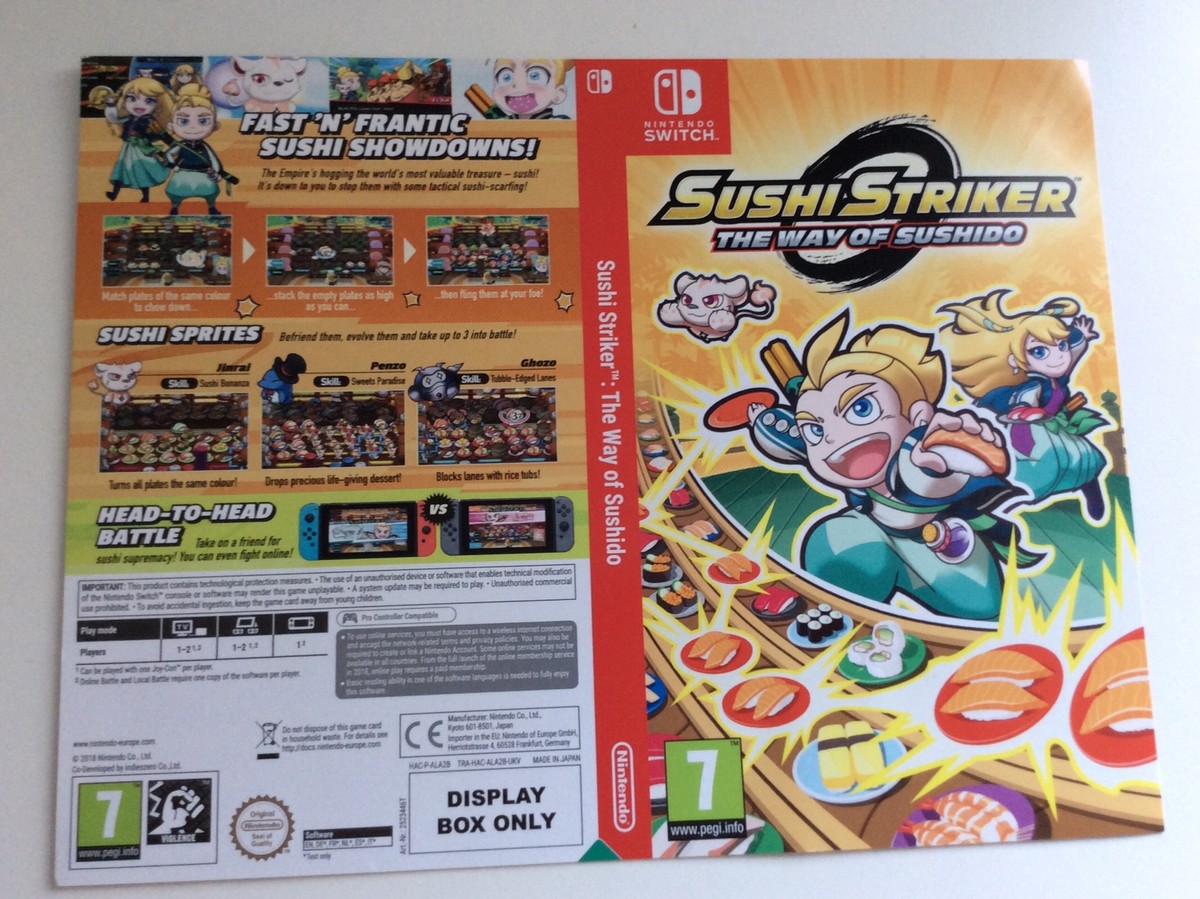 Nintendo Switch Sushi Striker The Way Of Sushido Cover Only Sleeve