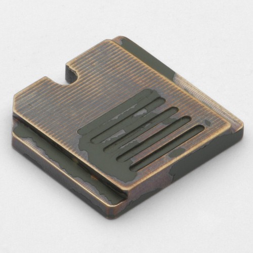 CAMERA FLASH SHOE MOUNT COVER CAP OLIVE W/ BRASSING 4 LEICA M2 M3 LMSH