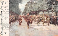 Occupied Paris France 4th of July Military Army Parade APO 701 Vtg Postcard D23