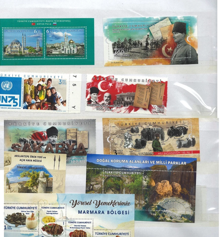TURKEY stamps 2019 -2020-2016-2017-2022-2023 block 33 pieces - Image 4 of 4