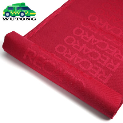 Full Red JDM Recaro Fabric Cloth For Car Seat Panel Armrest Decoration 1M×1.6M
