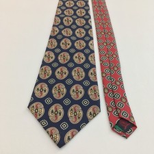 Tommy Hilfiger Men's 100 Italian Silk Tie Made in USA Paisley Blue