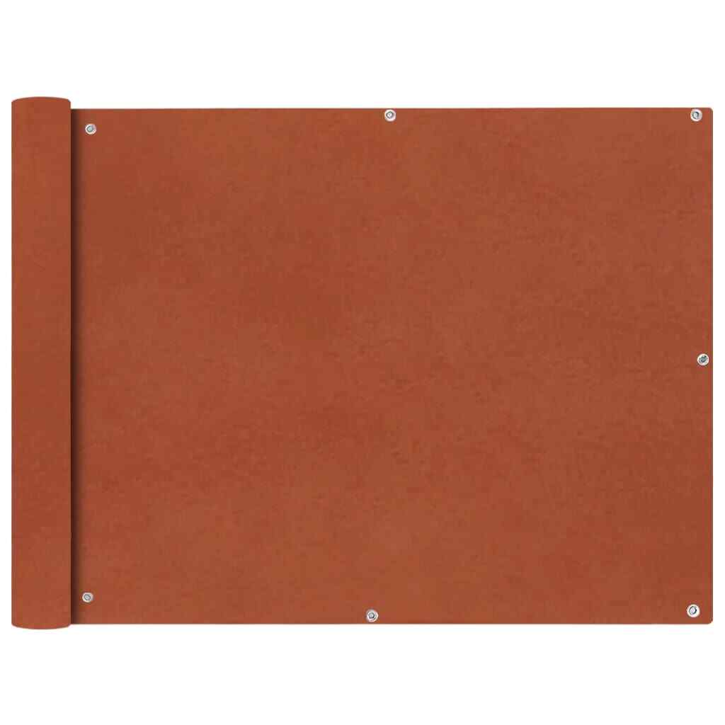 vidaXL Balcony Screen Oxford Fabric 90x600 cm Terracotta