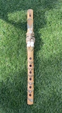 Antique Wooden Flute Recorder w/ Face And Teeth MAKE ME AN OFFER