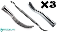 3 Pcs Dental Surgical Files #45 Double Ended Medical Grafting Tools