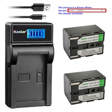 Kastar Battery LCD USB Charger for Samsung SB-L220 VP-D101 VP-D103 Camcorder
