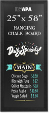 Extra Large Black Magnet Board - 58x25 Inch Chalkboard for Menu  Decor