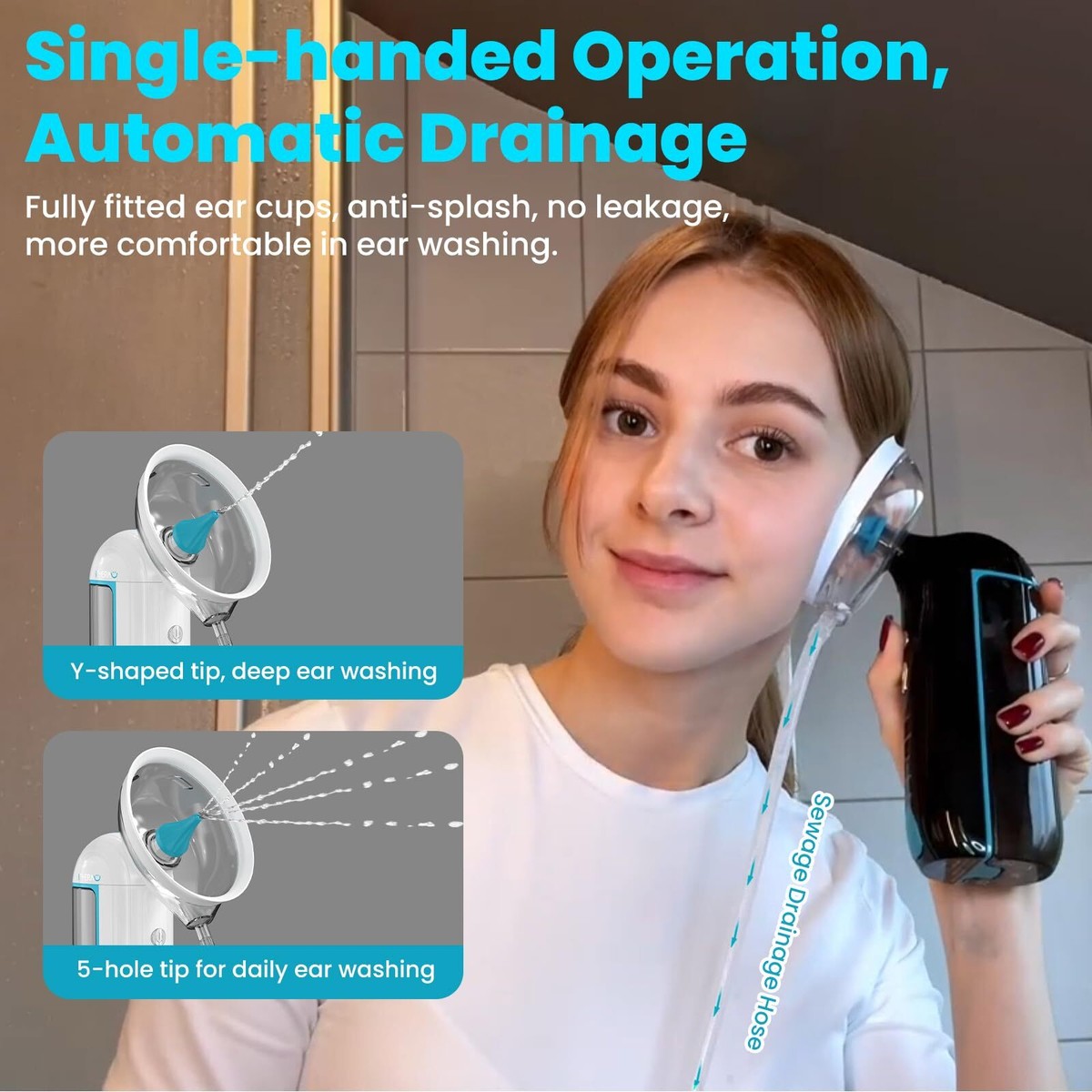 BIZOI Elektrischer Ohrenschmalz Entferner - Mit LED Licht & Sanftem Vakuum