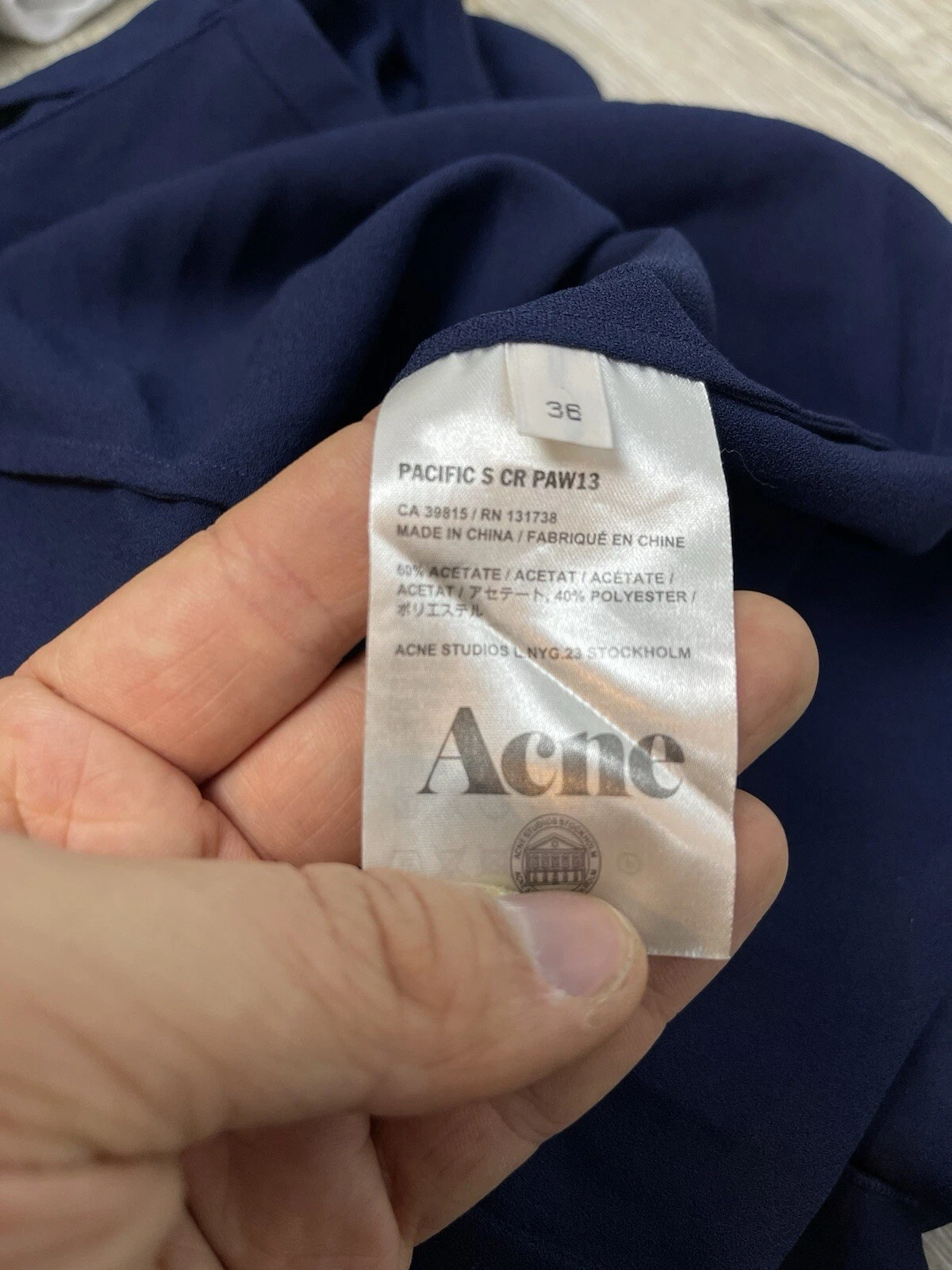 Abito Acne Studios blu Pacifico S taglia 36